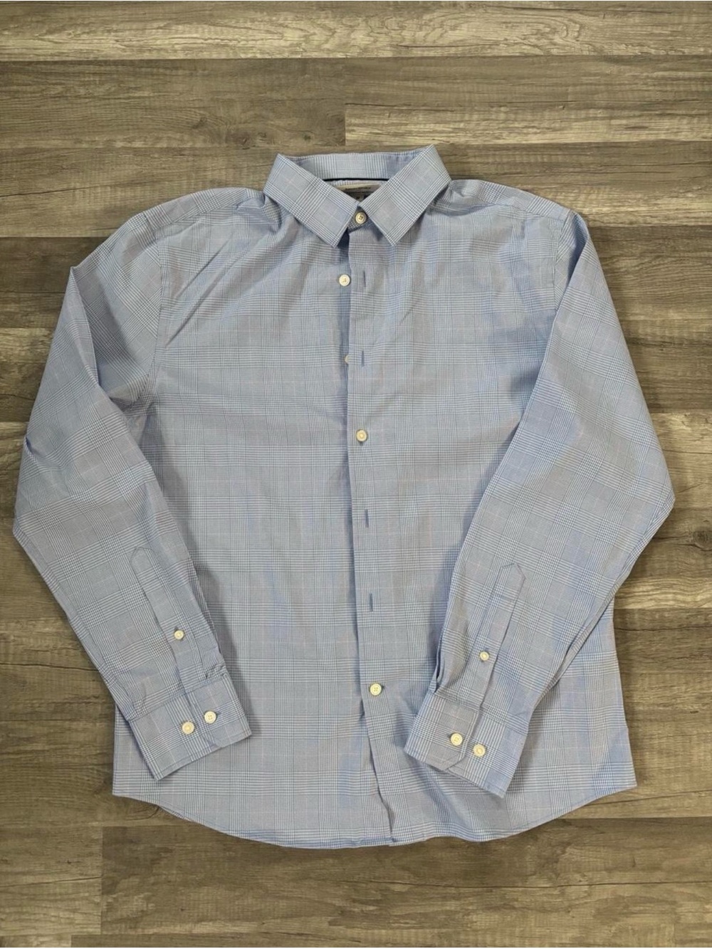 Banana Republic Light Blue Checked Dress Shirt